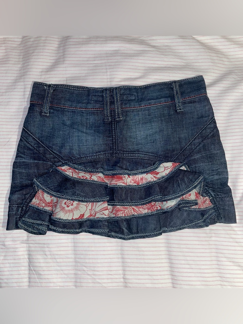 Miss Sixty Dark Blue Denim Mini Skirt